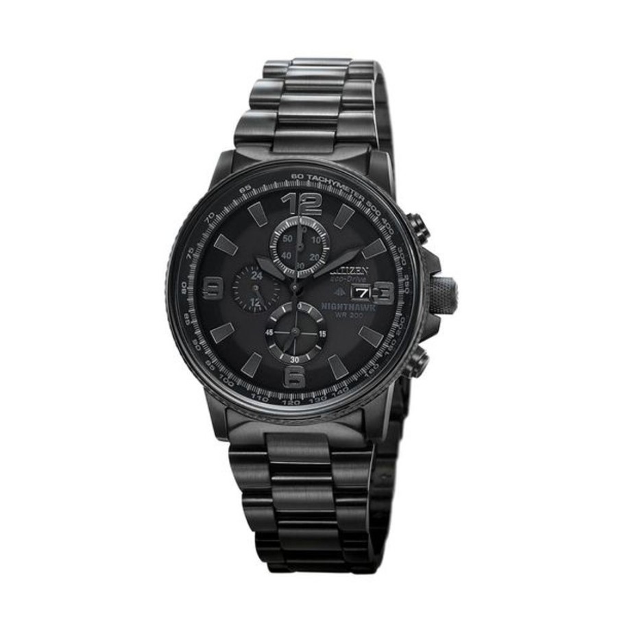 Watches Citizen | Citizen Eco-Drive Weekender Nighthawk Sport Casual Mens Stainless Steel