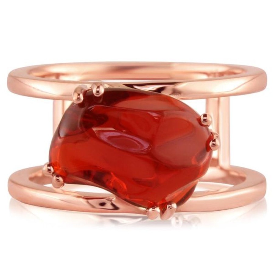 Colored Stone Jewelry Parle | Rose Gold Fire Opal Ring