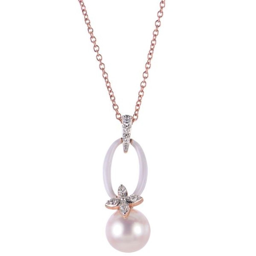 Pearl Jewelry Imperial Pearls | 14Kt Rose Gold Freshwater Pearl Necklace