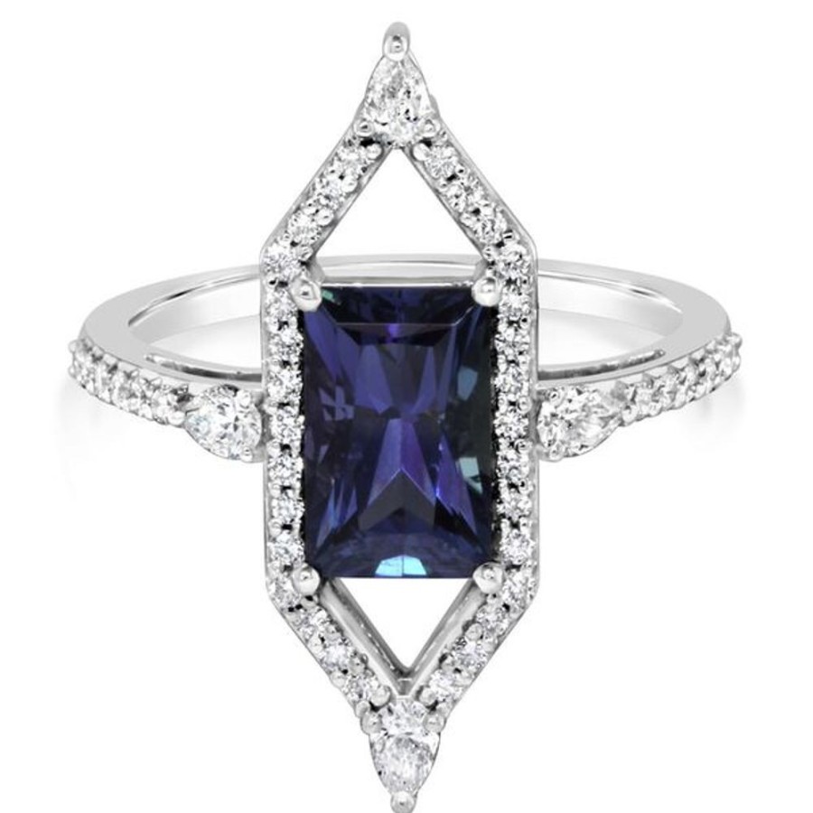 Colored Stone Jewelry Parle | White Gold Tanzanite Ring