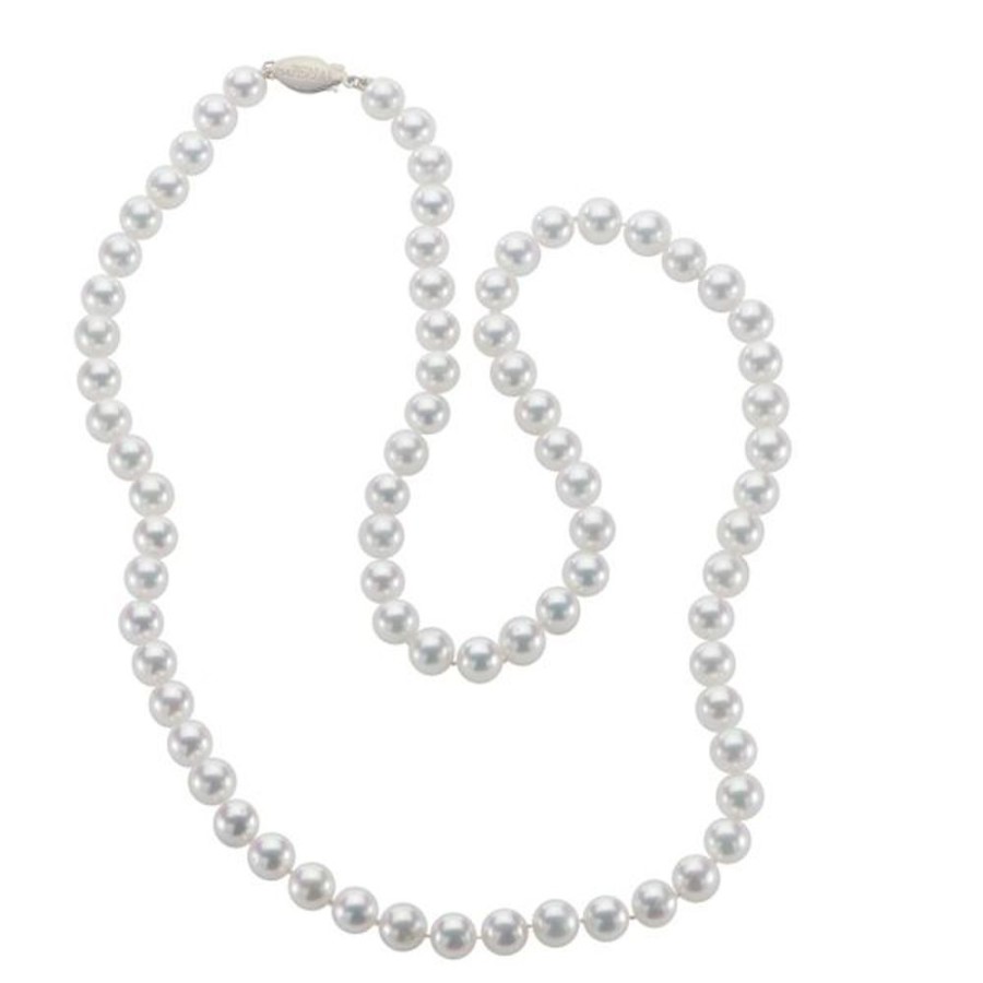 Pearl Jewelry Imperial Pearls | 14Kt White Gold Akoya Necklace