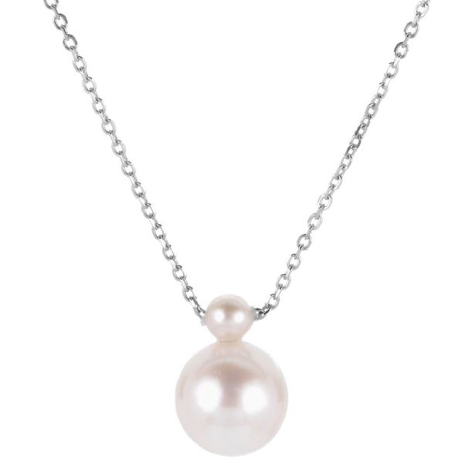 Pearl Jewelry Imperial Pearls | 14Kt White Gold Freshwater Pearl Necklace