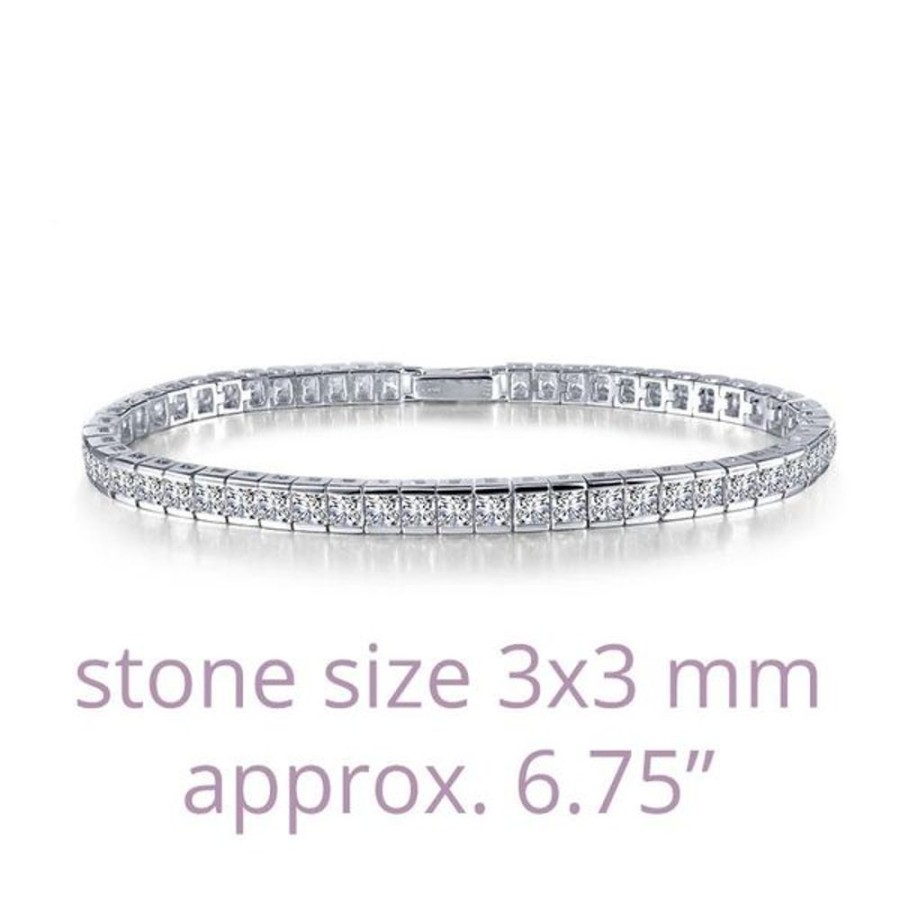 Silver Jewelry Lafonn | Princess-Cut Tennis Bracelet