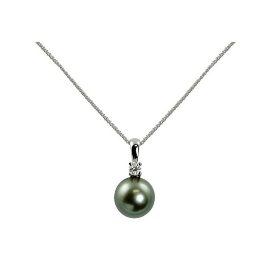 Pearl Jewelry Imperial Pearls | 14Kt White Gold Tahitian Pearl Pendant