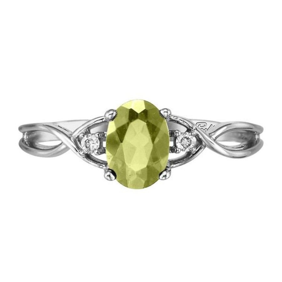 Colored Stone Jewelry Parle | White Gold Peridot Ring