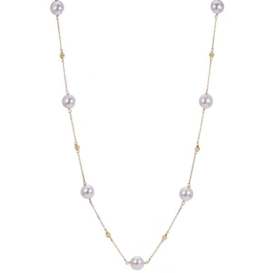 Pearl Jewelry Imperial Pearls | 14Kt Yellow Gold Akoya Pearl Necklace