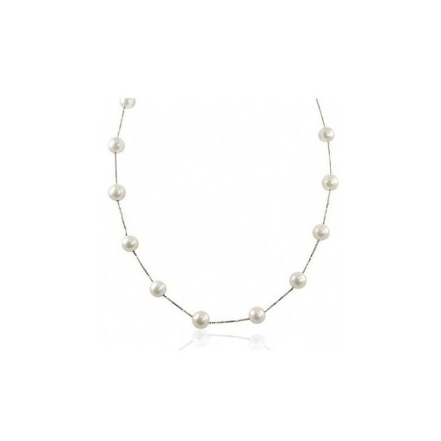 Pearl Jewelry Imperial Pearls | 14Kt White Gold Freshwater Pearl Necklace