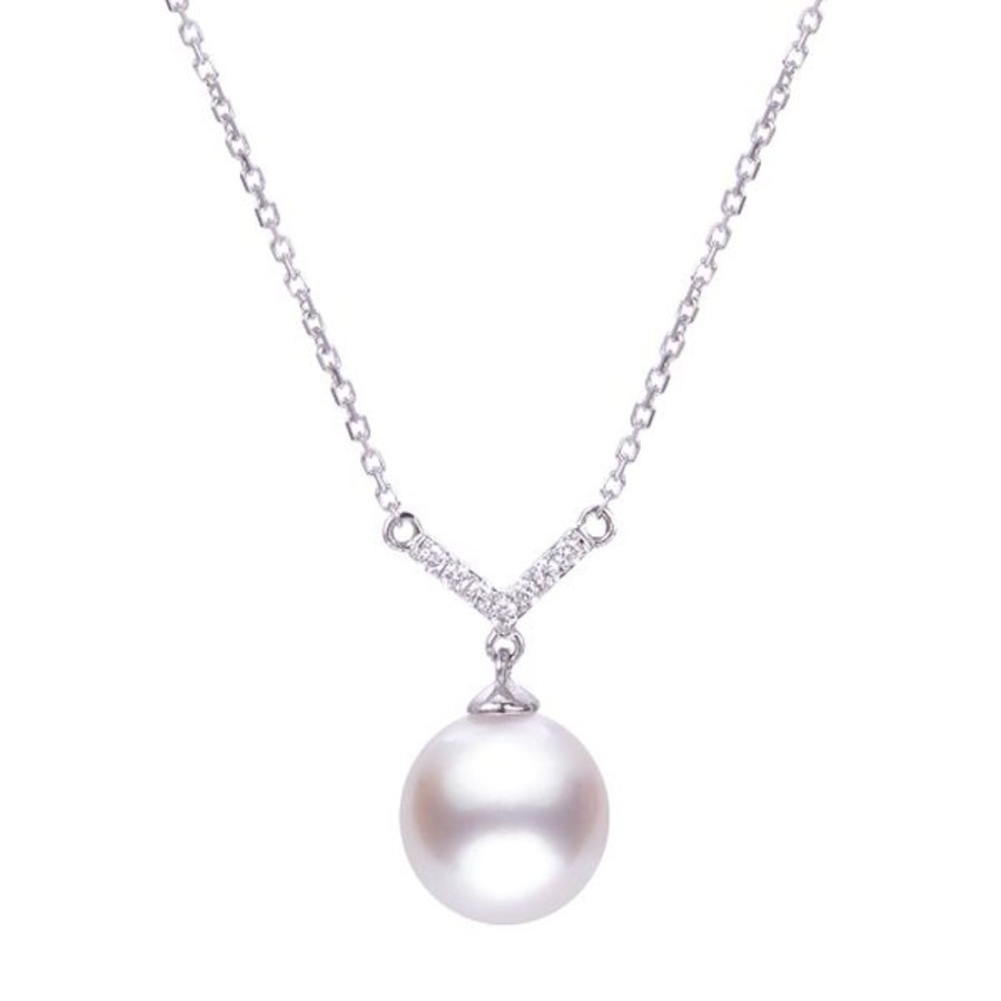 Pearl Jewelry Imperial Pearls | 14Kt White Gold Akoya Pearl Necklace