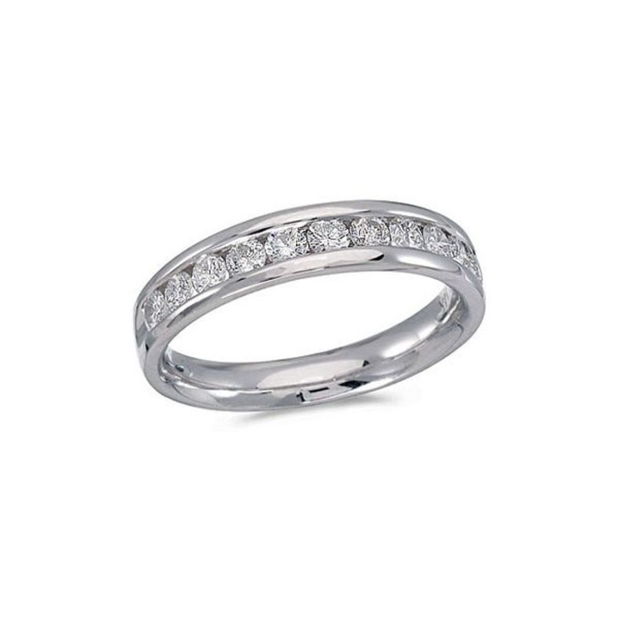 Colored Stone Jewelry Color Merchants | 14K White Gold Diamond Diamond Band Ring