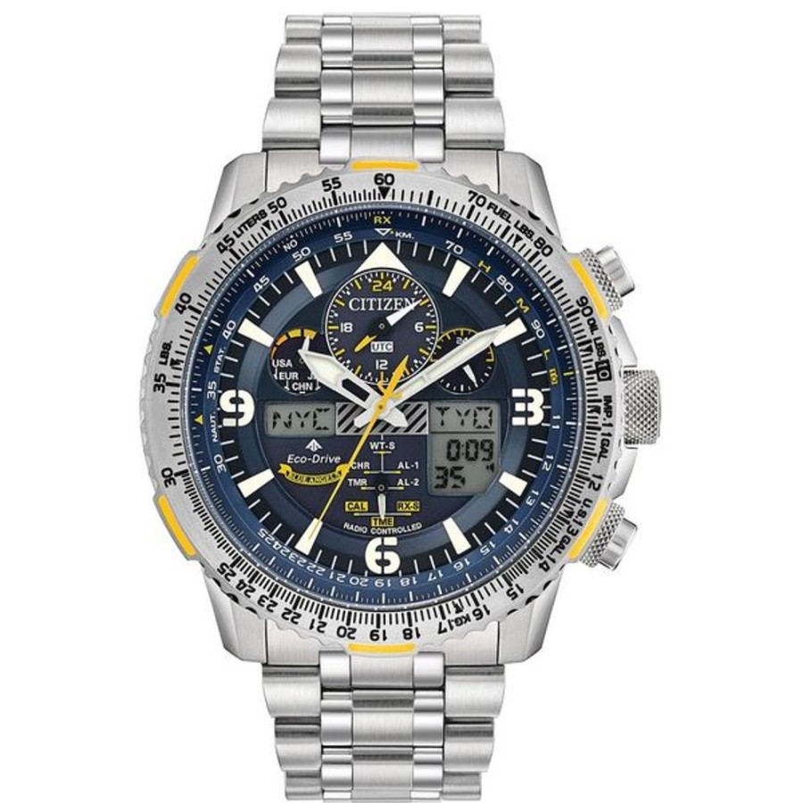 Watches Citizen | Citizen Blue Angels Promaster Eco Skyhawk Mens Super Titanium