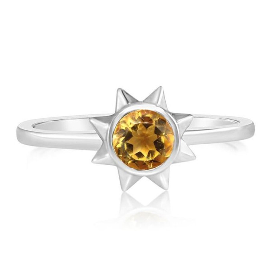 Colored Stone Jewelry Parle | White Gold Citrine Ring