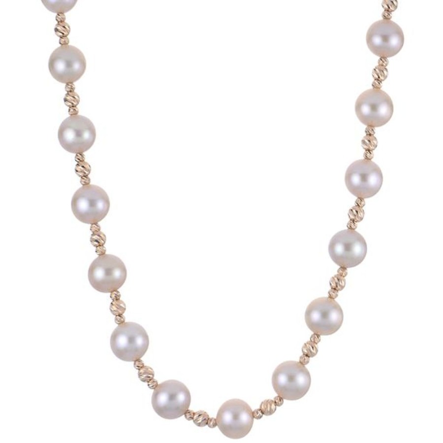 Pearl Jewelry Imperial Pearls | 14Kt Rose Gold Freshwater Pearl Necklace