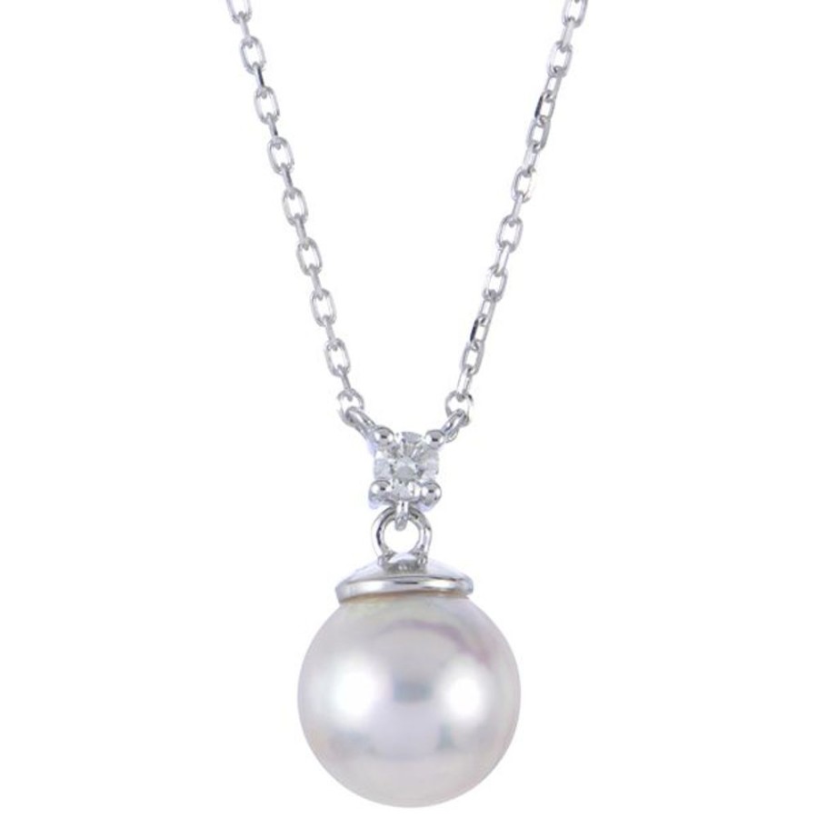 Pearl Jewelry Imperial Pearls | 14Kt White Gold Akoya Pearl Necklace