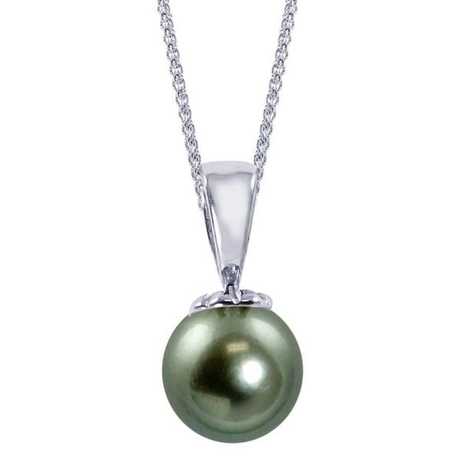 Pearl Jewelry Imperial Pearls | 14Kt White Gold Tahitian Pearl Pendant