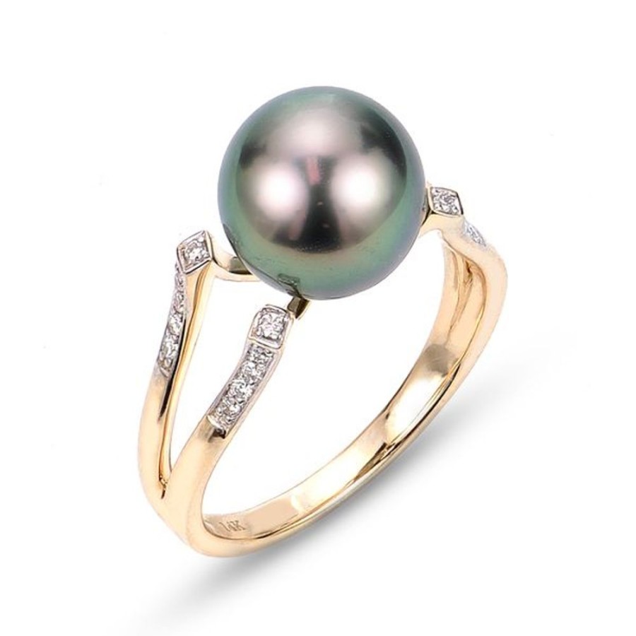 Pearl Jewelry Imperial Pearls | 14Kt Yellow Gold Tahitian Pearl Ring