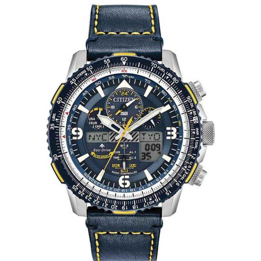 Watches Citizen | Citizen Blue Angels Promaster Eco Skyhawk Mens Stainless Steel